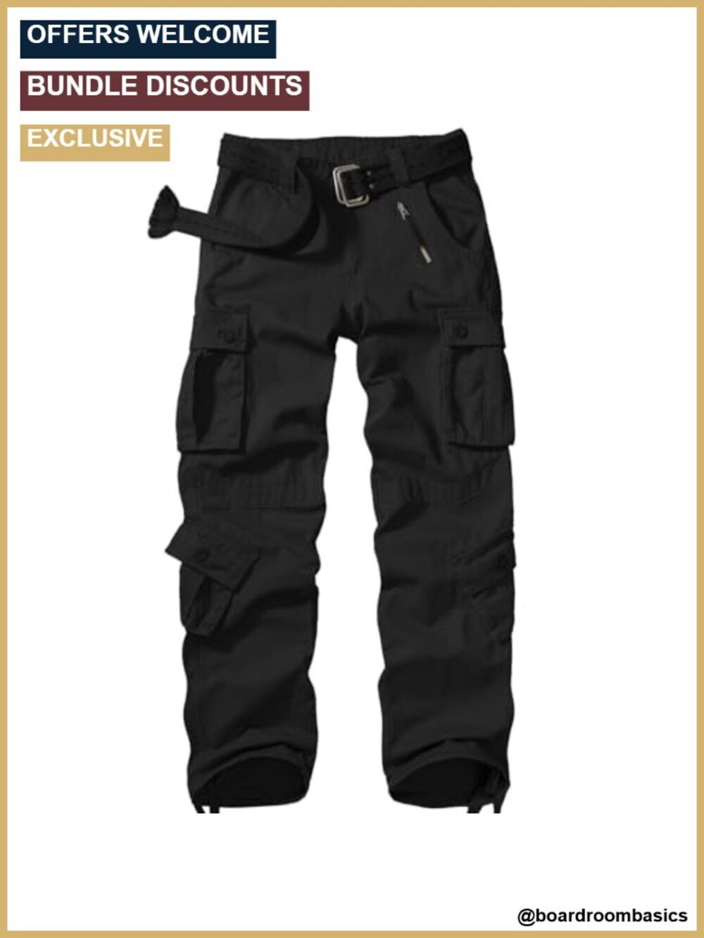Cotton Ripstop Cargo Pants with 8 Pockets Relaxed Fit Tactical Work Hiking